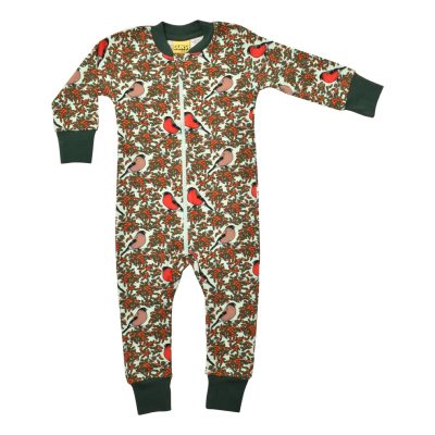 DUNS Sweden blue bullfinch sleepsuit